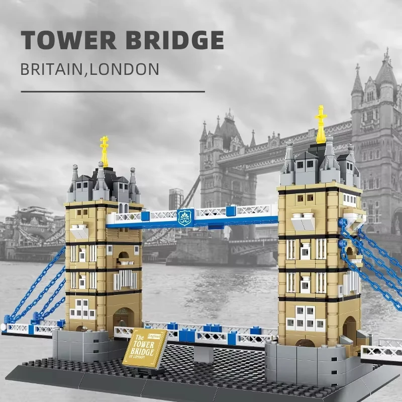 DIY Building Blocks Creative Architectural –Tower Bridge London UK,Iconic Drawbridge and Towers,Display Piece for Home or Office
DIY Building Blocks Creative Architectural –Tower Bridge London UK,Iconic Drawbridge and Towers,Display Piece for Home or Office