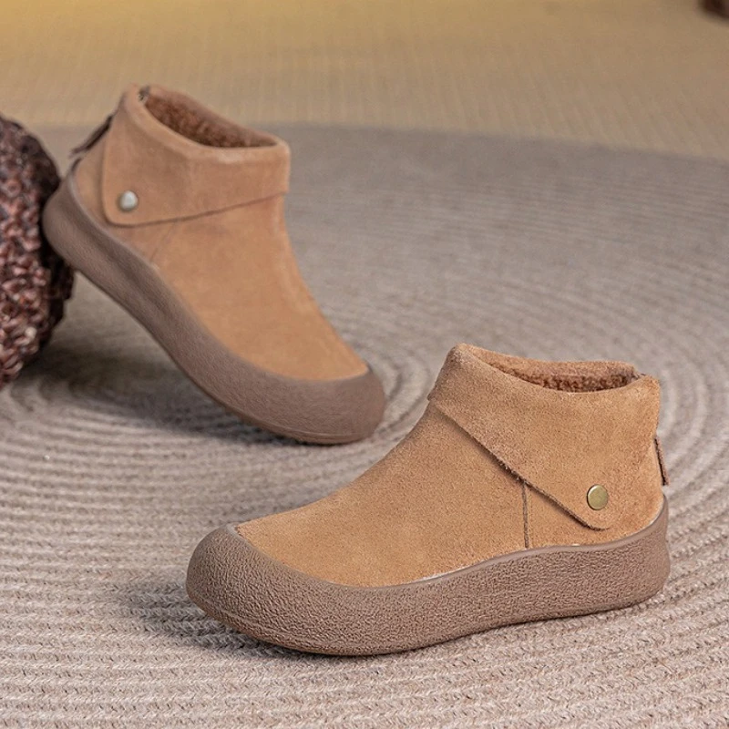 2026 зимние женские ботильоны из натуральной кожи, удобные теплые нескользящие ботинки на платформе с молнией сзади, дизайнерские туфли на плоской подошве Botas Mujer
2026 зимние женские ботильоны из натуральной кожи, удобные теплые нескользящие ботинки на платформе с молнией сзади, дизайнерские туфли на плоской подошве Botas Mujer