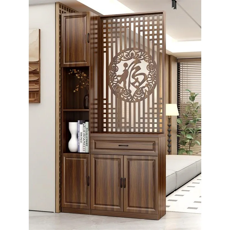 New Chinese-style entrance cabinet, screen partition, living room entrance is facing the door, blocking the entranc
New Chinese-style entrance cabinet, screen partition, living room entrance is facing the door, blocking the entranc