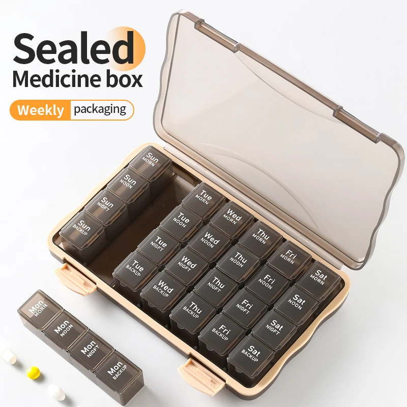 7-Day Pill Organizer:21/28-Compartment Extra-Large Capacity Pill Box-Dustproof,Moisture-Resistant, and Portable
7-Day Pill Organizer:21/28-Compartment Extra-Large Capacity Pill Box-Dustproof,Moisture-Resistant, and Portable
