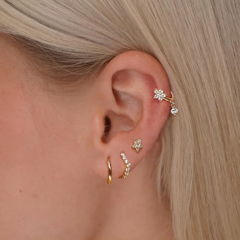 Dainty 14k Gold Silver Plated Hoop Earrings for Women Hypoallergenic Cubic Zircon Star Flower Stud Earrings Set Jewelry Gifts
Dainty 14k Gold Silver Plated Hoop Earrings for Women Hypoallergenic Cubic Zircon Star Flower Stud Earrings Set Jewelry Gifts
