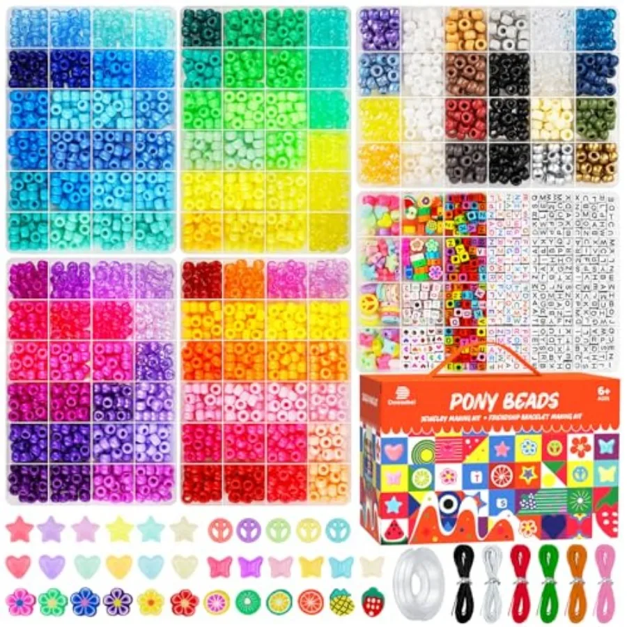 6 Boxes 120 Colors Pony Beads Bracelet Making Kit, Beads for Jeweley Making with Letter Beads Kandi Beads, DIY Arts and Crafts
6 Boxes 120 Colors Pony Beads Bracelet Making Kit, Beads for Jeweley Making with Letter Beads Kandi Beads, DIY Arts and Crafts