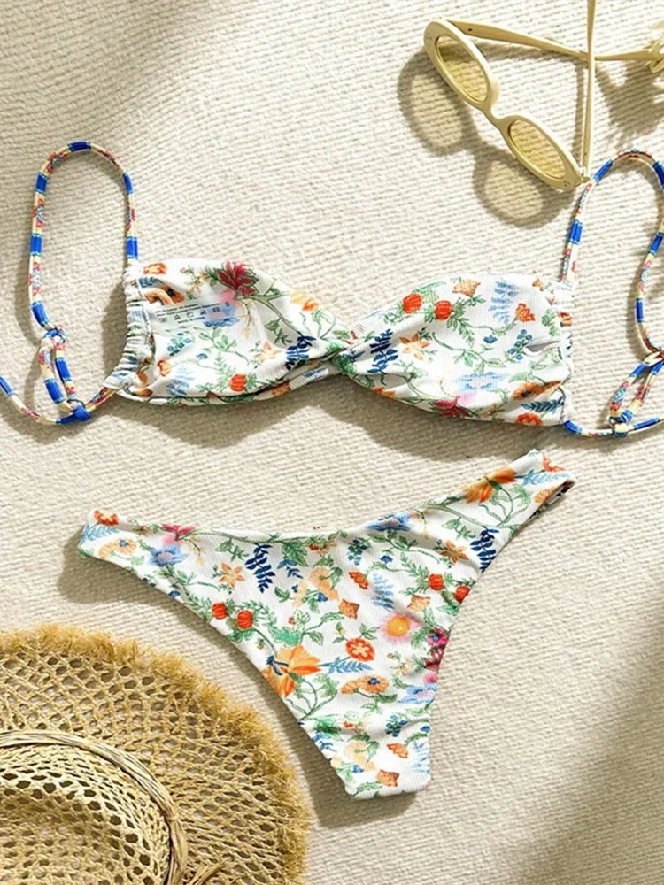 Sexy Floral Strapless Bikinis 2 Piece Set Women Split Swimsuit High Waist Beach Bikinis 2025 New Summer Swimwear Bikinis Set
Sexy Floral Strapless Bikinis 2 Piece Set Women Split Swimsuit High Waist Beach Bikinis 2025 New Summer Swimwear Bikinis Set