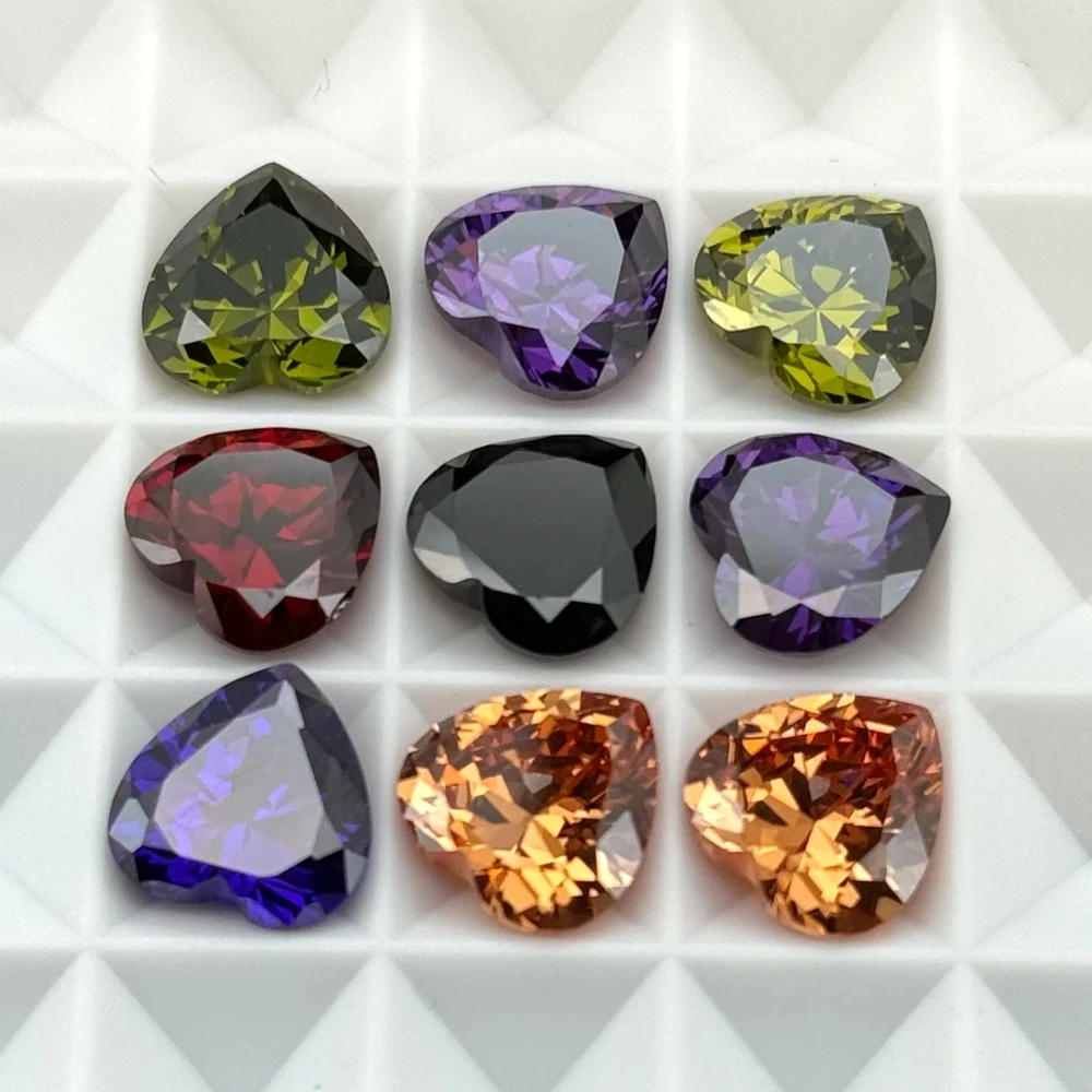 Heart Cut 3x3mm to 12x12mm CZ Stone Pink Yellow Red Black Peridot Champange Orange White Color 5A Cubic Zirconia Gemstone
Heart Cut 3x3mm to 12x12mm CZ Stone Pink Yellow Red Black Peridot Champange Orange White Color 5A Cubic Zirconia Gemstone