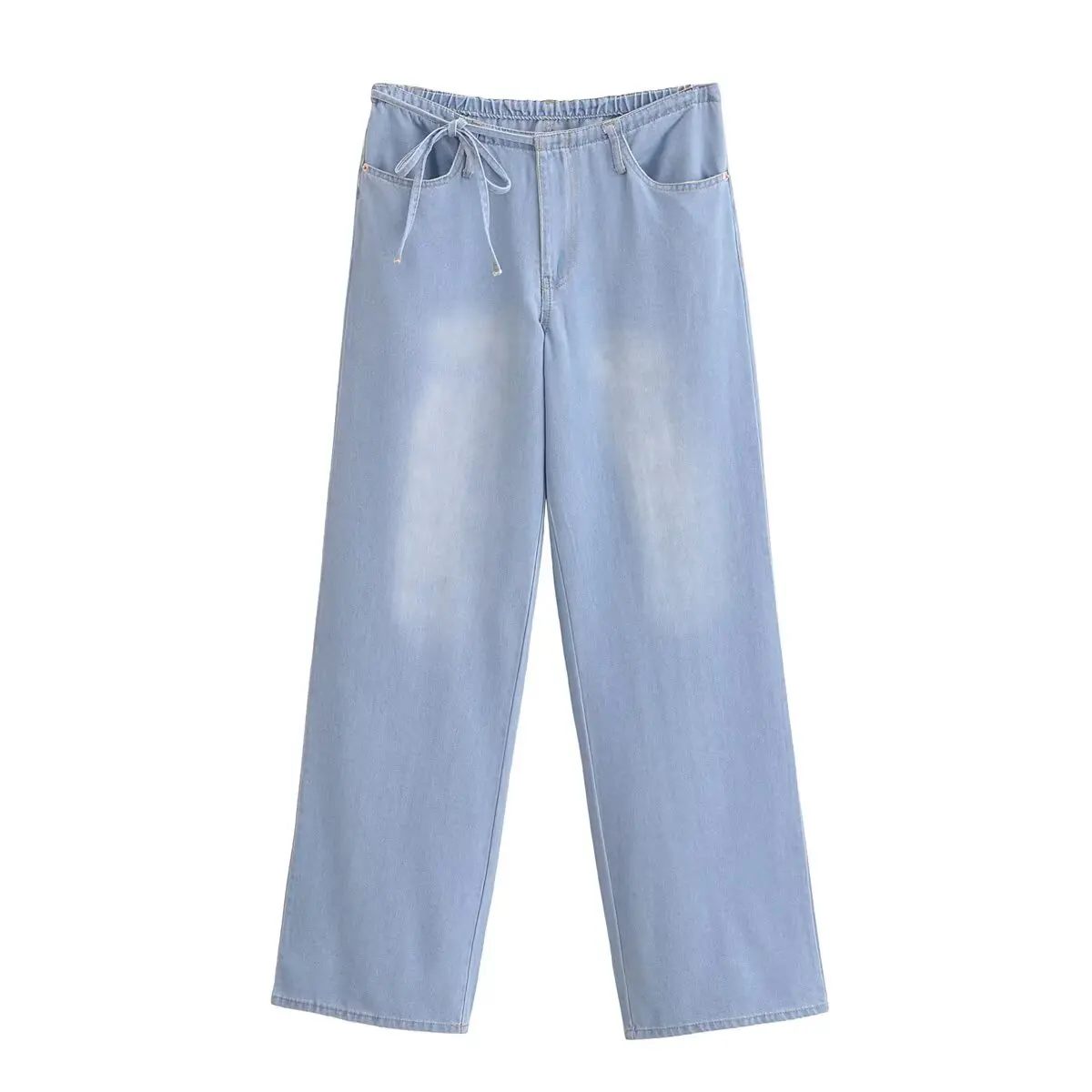 WOMEN 2026 Summer New Fashion lace-up Straight Jeans Retro High Waist Zipper Pockets Casual Chic Female Denim Pants Mujer
WOMEN 2026 Summer New Fashion lace-up Straight Jeans Retro High Waist Zipper Pockets Casual Chic Female Denim Pants Mujer