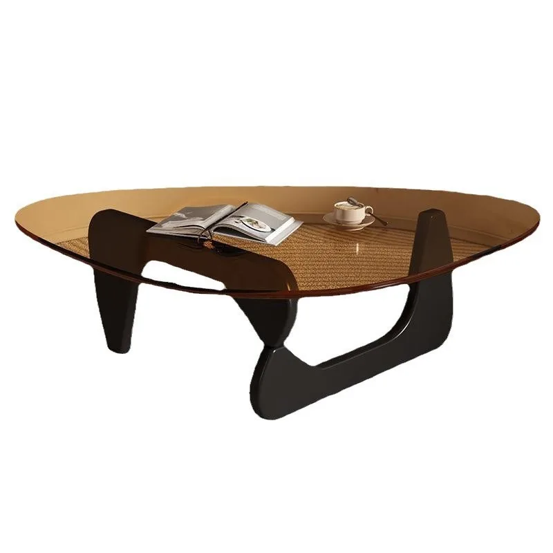 Tempered glass coffee table small apartment solid wood creative coffee table modern simple light luxury minimalist table 
Tempered glass coffee table small apartment solid wood creative coffee table modern simple light luxury minimalist table