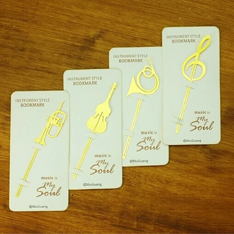 4 Pcs/Set Creative Musical Instrument Design Metal Bookmark Trumpet, Violin Book Markers Stationery School Supplies
4 Pcs/Set Creative Musical Instrument Design Metal Bookmark Trumpet, Violin Book Markers Stationery School Supplies