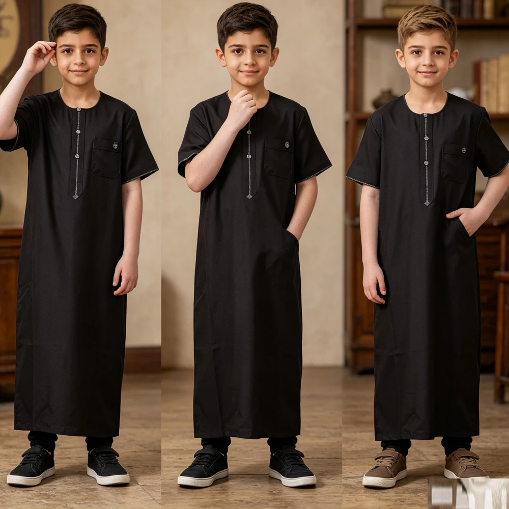 Muslim Boys Children Thobe Arab Traditional Robe Kids Ethnic Jubba Thobes Modest Islam Prayer Clothing Daffah Dishdasha Thawb
Muslim Boys Children Thobe Arab Traditional Robe Kids Ethnic Jubba Thobes Modest Islam Prayer Clothing Daffah Dishdasha Thawb