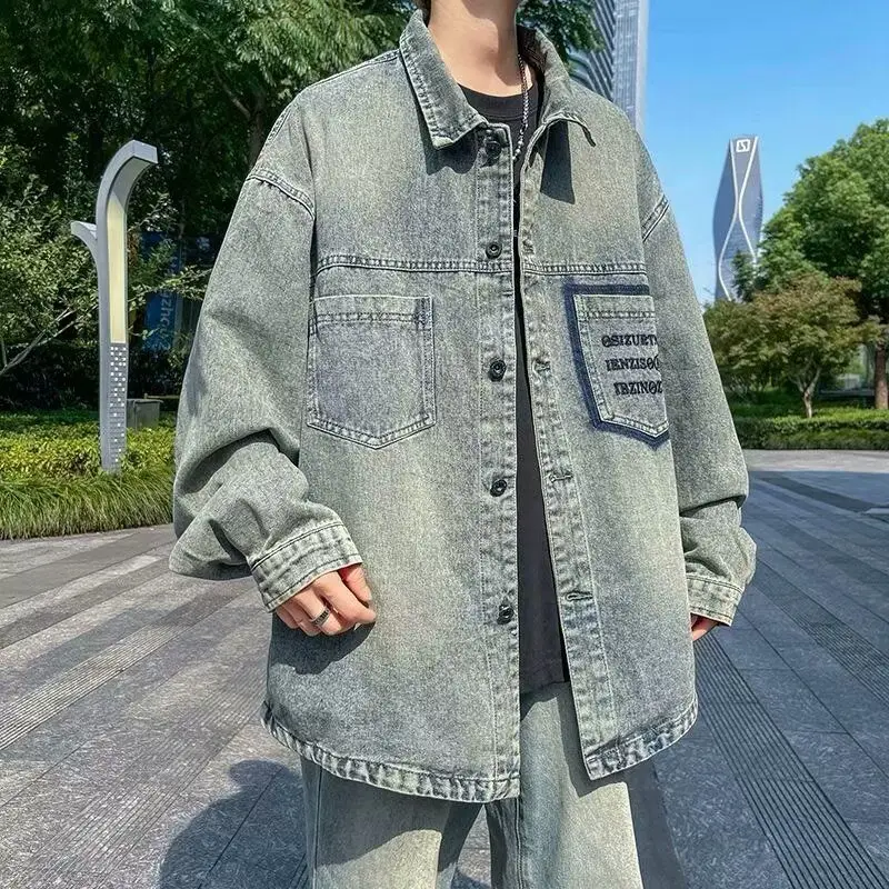 Autumn Button Cowboy Coat for Men Trendy Designer Outwear Fast Delvery Clothing Fashion Washed Low Price Y2k Denim Jackets Man
Autumn Button Cowboy Coat for Men Trendy Designer Outwear Fast Delvery Clothing Fashion Washed Low Price Y2k Denim Jackets Man