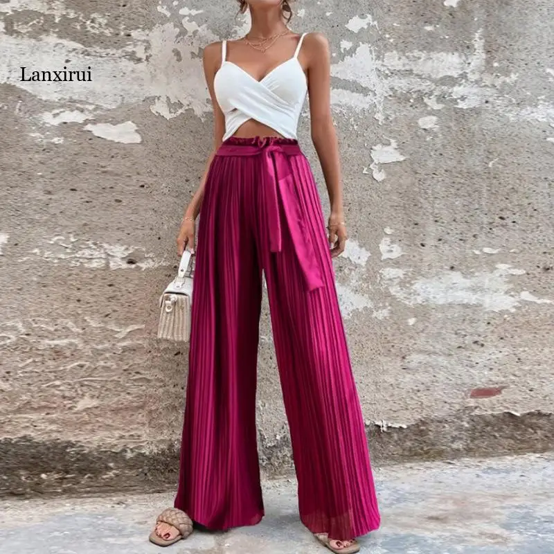 Women's Green Pleated Pants High Waist Elegant Solid Trousers For Women Office Ladies Casual Loose 2022 Summer Spring Fashion
Women's Green Pleated Pants High Waist Elegant Solid Trousers For Women Office Ladies Casual Loose 2022 Summer Spring Fashion