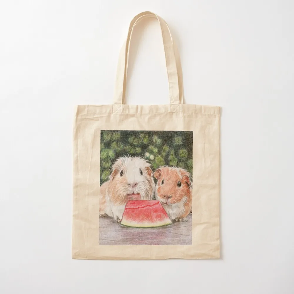Two cute guinea pigs eating watermelon Tote Bag bags for women bag luxury women shopping cart bags
Two cute guinea pigs eating watermelon Tote Bag bags for women bag luxury women shopping cart bags