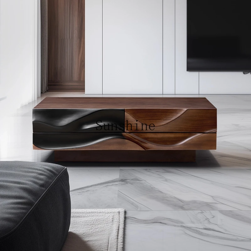 Italian minimalist modern home living room art creative solid wood coffee table
Italian minimalist modern home living room art creative solid wood coffee table