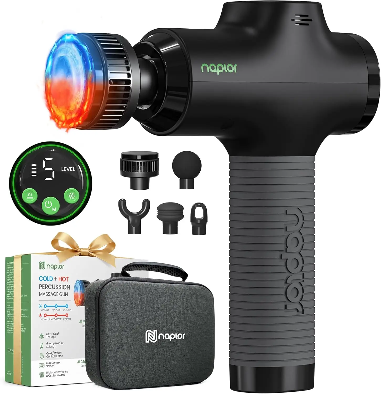 Quiet Muscle Massage Gun with Heat/Cold, Deep Tissue Percussion for Recovery & Relaxation, Smart LED Display
Quiet Muscle Massage Gun with Heat/Cold, Deep Tissue Percussion for Recovery & Relaxation, Smart LED Display