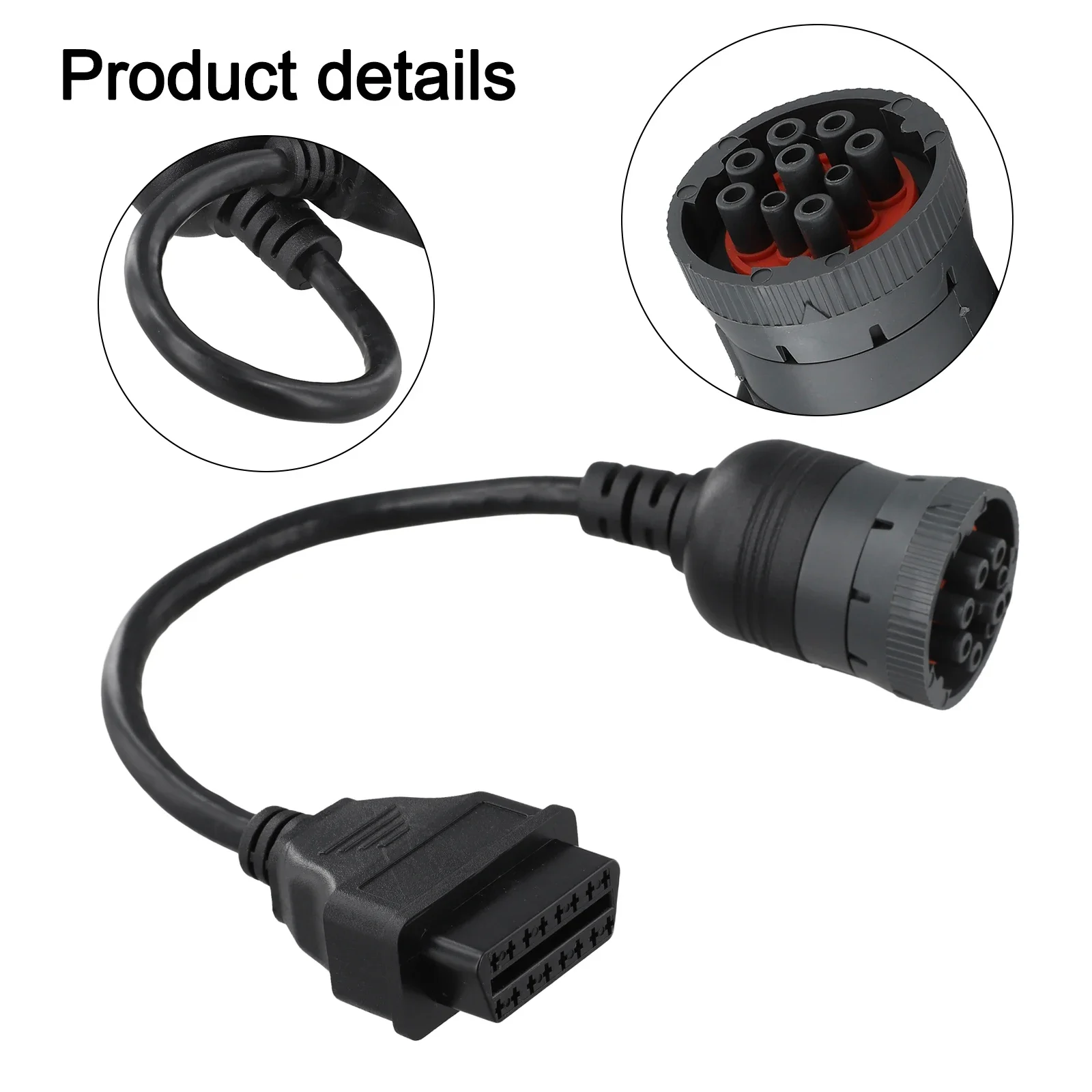 For Diagnostic Tool Diesel Diagnostic Tool OBD2 Connector Car Accessory Non-deformation Design Quick Usage Rubber Construction
For Diagnostic Tool Diesel Diagnostic Tool OBD2 Connector Car Accessory Non-deformation Design Quick Usage Rubber Construction