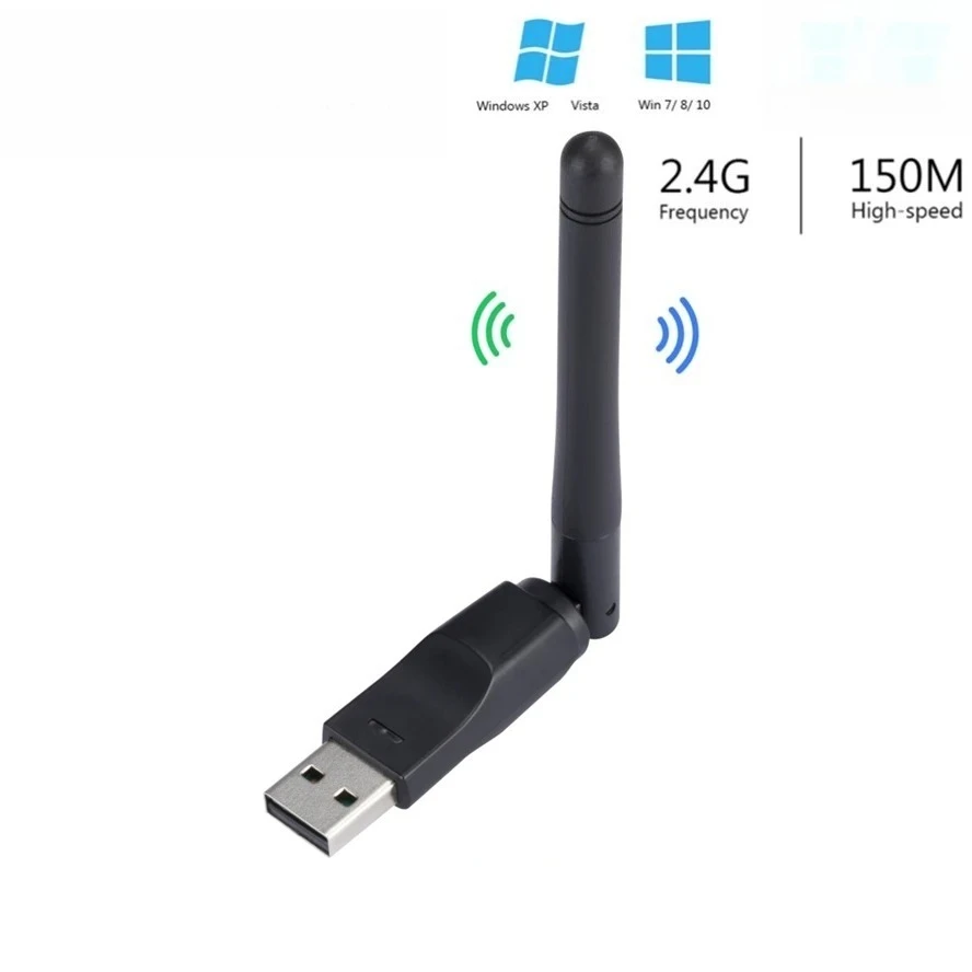 150Mbps MT7601 Wireless Network Card Mini USB WiFi Adapter LAN Wi-Fi Receiver Dongle Antenna 802.11 b/g/n for PC Windows laptop
150Mbps MT7601 Wireless Network Card Mini USB WiFi Adapter LAN Wi-Fi Receiver Dongle Antenna 802.11 b/g/n for PC Windows laptop