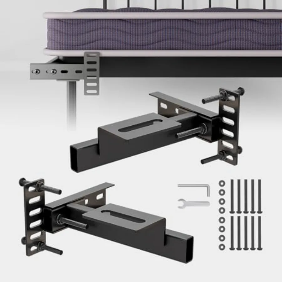 Adjustable Headboard Brackets - Metal Bed Frame Headboard Wall Mounting Brackets with Footboard Extension Kit for Twin Full Que
Adjustable Headboard Brackets - Metal Bed Frame Headboard Wall Mounting Brackets with Footboard Extension Kit for Twin Full Que