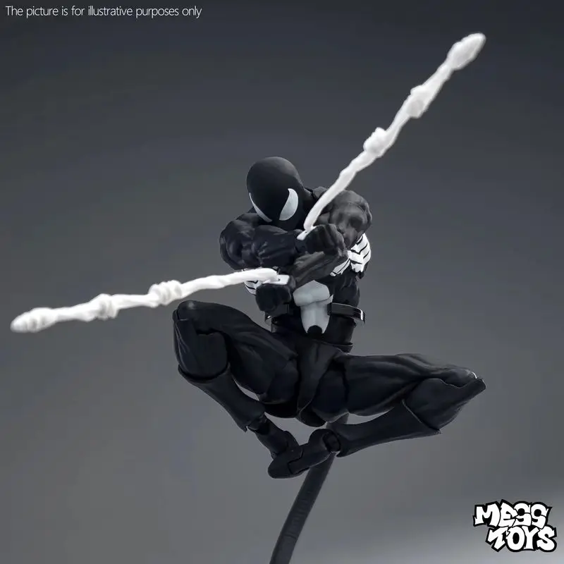 16cm Mess Toys Black Venom Suit Spider-Man Action Figure Collectible Desktop Ornament Gift for Boys Symbiotic Jointed Figure 
16cm Mess Toys Black Venom Suit Spider-Man Action Figure Collectible Desktop Ornament Gift for Boys Symbiotic Jointed Figure