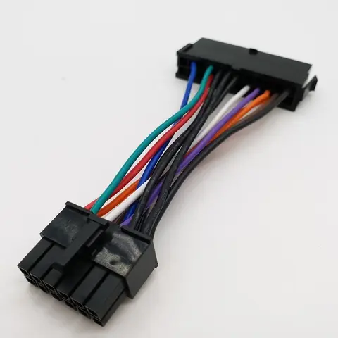 Durable 24 Pin To 12 Pin PSU Main Power Supply ATX Adapter Cable for Lenovo IBM