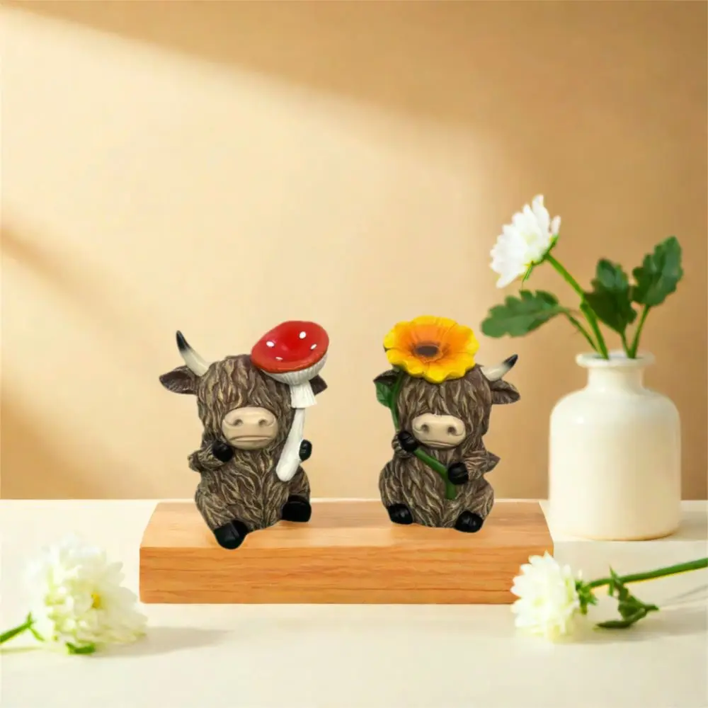 Home Decor Adorable Highland Yak Sign Figurine Resin Cute Cow Statue Mushroom Cartoon Animal Sculpture Ornament Bonsai
Home Decor Adorable Highland Yak Sign Figurine Resin Cute Cow Statue Mushroom Cartoon Animal Sculpture Ornament Bonsai