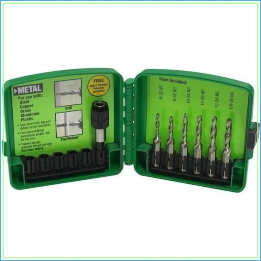 M3-M10 Drill/Tap/Countersink Set, 6 Pc, Metric, for Precision Threading
M3-M10 Drill/Tap/Countersink Set, 6 Pc, Metric, for Precision Threading