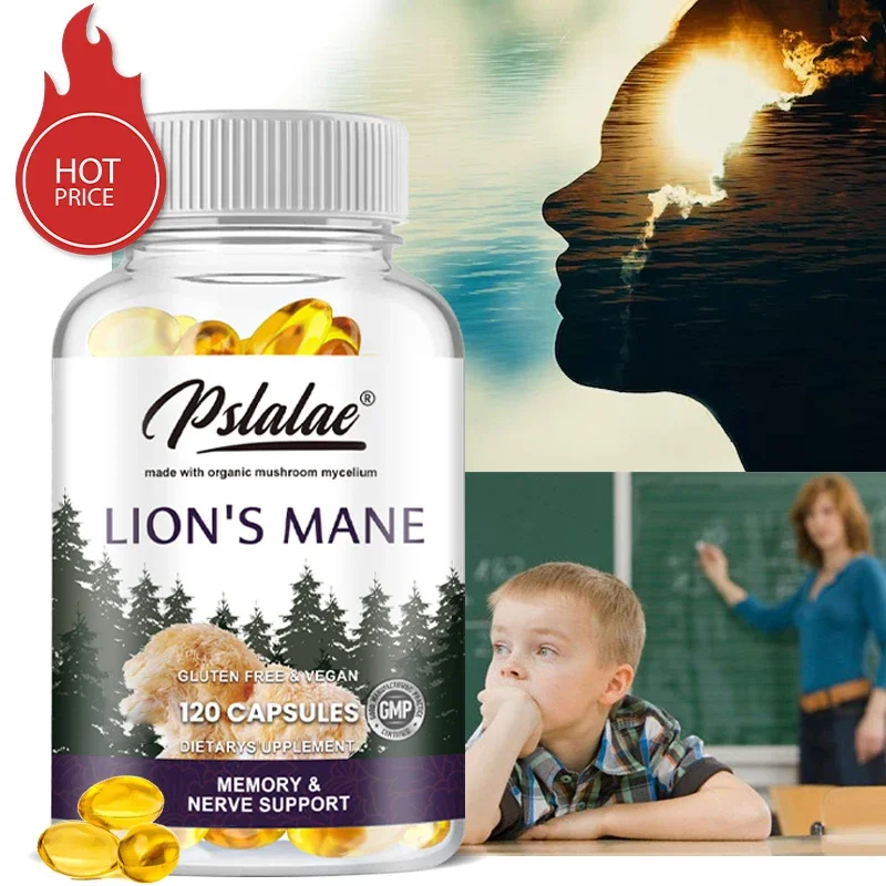Lion's Mane Capsules Improve Mental Clarity, Concentration and Cognition - Brain Brain Lion's Mane Supplement
Lion's Mane Capsules Improve Mental Clarity, Concentration and Cognition - Brain Brain Lion's Mane Supplement