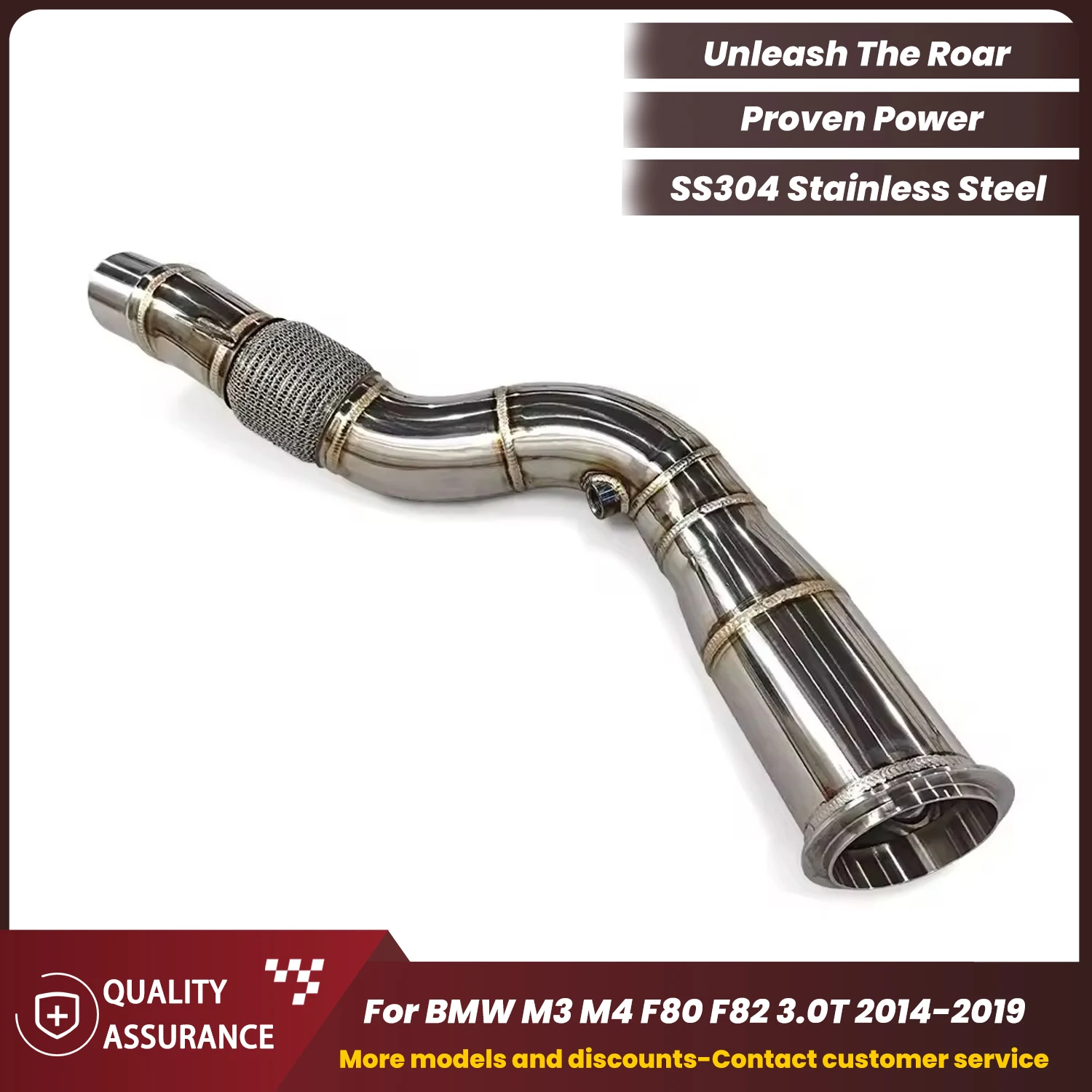 ECCF SUS304 Stainless Steel Performance Downpipe for BMW M3 M4 F80 F82 3.0T 2014-2019
ECCF SUS304 Stainless Steel Performance Downpipe for BMW M3 M4 F80 F82 3.0T 2014-2019