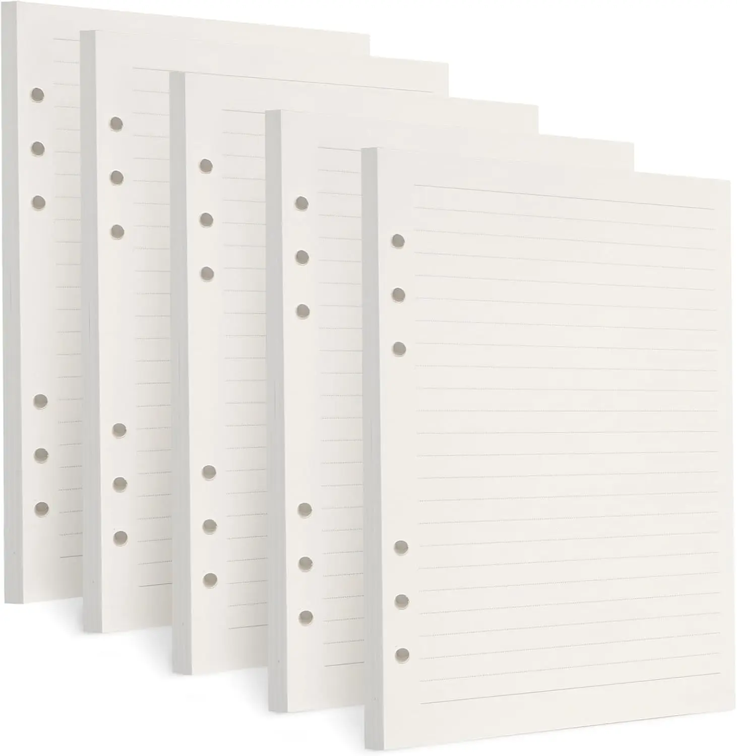 A5 Refill Paper, 100GSM Thick 6 Hole Filler Inserts, 225 Sheets (450 Pages) for 6 Ring Binder Journal Notebook, Lined
A5 Refill Paper, 100GSM Thick 6 Hole Filler Inserts, 225 Sheets (450 Pages) for 6 Ring Binder Journal Notebook, Lined