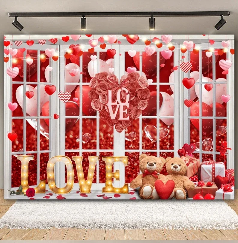 February 14th Valentine's Day Photography Backdrop Romantic Red Rose Flower Love Heart Wedding Party Decoration Photo Background
February 14th Valentine's Day Photography Backdrop Romantic Red Rose Flower Love Heart Wedding Party Decoration Photo Background