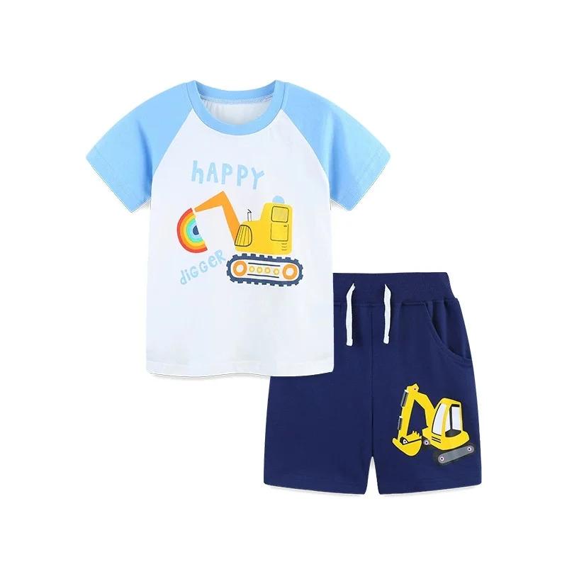 Boys Girls Sports Set for Kids Excavator Shirt + Shorts T-shirt Boys Crane Tshirt Baby Boy Teen Clothes Fashion Summer
Boys Girls Sports Set for Kids Excavator Shirt + Shorts T-shirt Boys Crane Tshirt Baby Boy Teen Clothes Fashion Summer