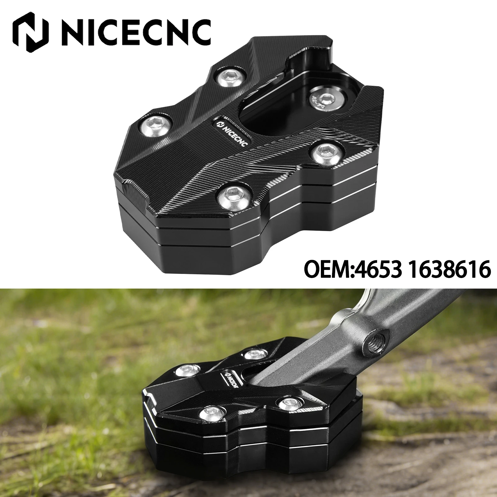 For 2024-2025 BMW R1300GS/Adventure Height Adjustment Suspension Replace 4653 1638616 Adjustable Height Side Stand Enlarger Pad
For 2024-2025 BMW R1300GS/Adventure Height Adjustment Suspension Replace 4653 1638616 Adjustable Height Side Stand Enlarger Pad
