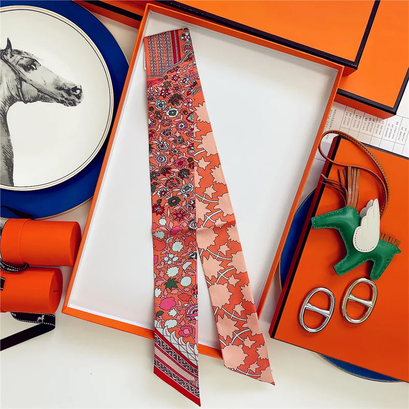 100% Silk High Quality Luxury Brand Scarf Women Headband Hair Band Foulard Tie Ribbon Neckerchief Skinny Scarves Accessories
100% Silk High Quality Luxury Brand Scarf Women Headband Hair Band Foulard Tie Ribbon Neckerchief Skinny Scarves Accessories