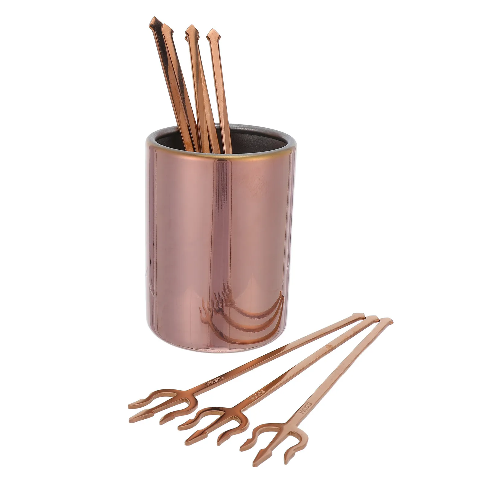 1Set Stainless Steel Dessert Forks Set with Elegant Storage Jar for Cakes Fruits Pastries Appetizers Wedding Party Serving
1Set Stainless Steel Dessert Forks Set with Elegant Storage Jar for Cakes Fruits Pastries Appetizers Wedding Party Serving