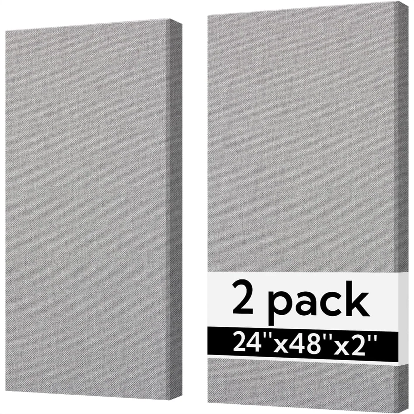 Sound Absorbing Acoustic Wall Panels 2 Pack, 2" 24"x48" Fiberglass Sound Dampening Panels, Large Fabric Wrapped Sound Proof
Sound Absorbing Acoustic Wall Panels 2 Pack, 2" 24"x48" Fiberglass Sound Dampening Panels, Large Fabric Wrapped Sound Proof
