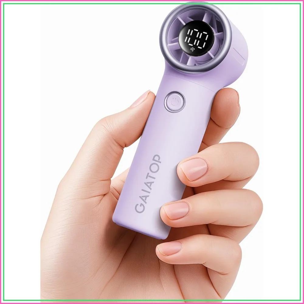 Mini Handheld Fan, 15H Runtime, 1-100 Adjustable Speed, Portable Turbo Fan for Travel, Outdoor Essentials, Gift for Women Men, Purple
Mini Handheld Fan, 15H Runtime, 1-100 Adjustable Speed, Portable Turbo Fan for Travel, Outdoor Essentials, Gift for Women Men, Purple