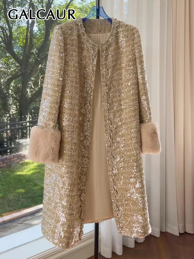 GALCAUR Elegant Patchwork Diamonds Coat For Women Round Neck Long Sleeve Casual Fashion Loose Coats Female Autumn Clothing New
GALCAUR Elegant Patchwork Diamonds Coat For Women Round Neck Long Sleeve Casual Fashion Loose Coats Female Autumn Clothing New