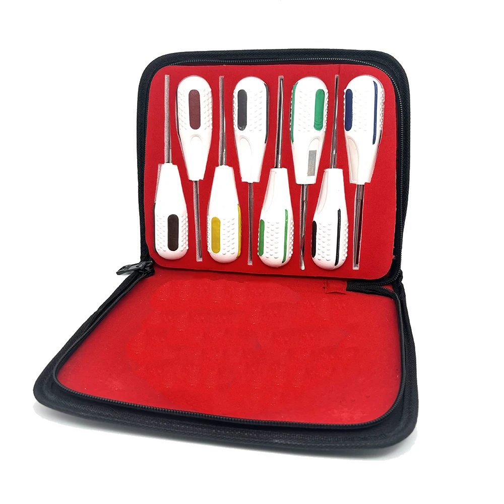 8Pcs Dental Stainless Steel Non-Slip Elevator Surgery Extracting Apical Root Elevator Dentistry Surgical Instrument Dental Tools
8Pcs Dental Stainless Steel Non-Slip Elevator Surgery Extracting Apical Root Elevator Dentistry Surgical Instrument Dental Tools