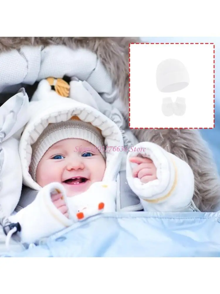 R6FD 2Pcs/set Baby Cotton Hat and Scratch Proof Mittens for Newborns Up to 6 Months
R6FD 2Pcs/set Baby Cotton Hat and Scratch Proof Mittens for Newborns Up to 6 Months