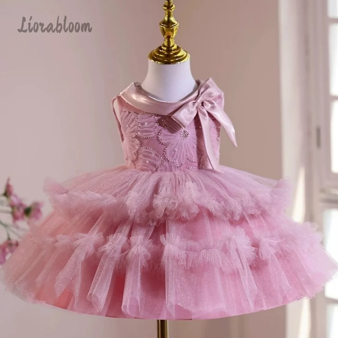 Elegant Tulle Girls' Formal Dress Full-Length Gown 3D Bow Embellishment Fairy Dress Wedding Party Attire Dress свадебное платье
Elegant Tulle Girls' Formal Dress Full-Length Gown 3D Bow Embellishment Fairy Dress Wedding Party Attire Dress свадебное платье