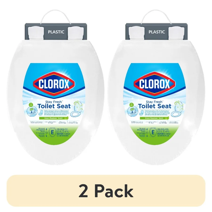 2 pack Antimicrobial Elongated Stay Fresh Scented Plastic Toilet Seat with Easy-off Hinges
2 pack Antimicrobial Elongated Stay Fresh Scented Plastic Toilet Seat with Easy-off Hinges