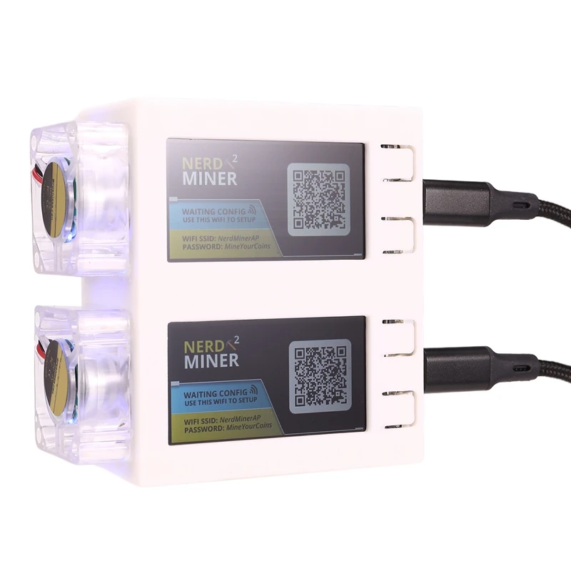 new--For NerdMiner V2 Miner 78KH/Sx2 Dual Screen BTC Solo Lottery Miner Bitcoin Nerd Miner Lottery Miner with Luminous Fan
new--For NerdMiner V2 Miner 78KH/Sx2 Dual Screen BTC Solo Lottery Miner Bitcoin Nerd Miner Lottery Miner with Luminous Fan