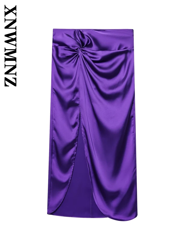 XNWMNZ 2025 Summer New Lady Hipster Satin Bottoms High Waist Trendy Woman Solid Color Wrap Skirt Ruffles Regular Fit Midi Skirt
XNWMNZ 2025 Summer New Lady Hipster Satin Bottoms High Waist Trendy Woman Solid Color Wrap Skirt Ruffles Regular Fit Midi Skirt