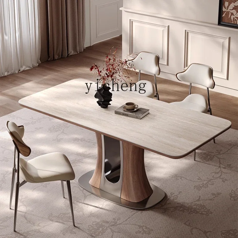 V6 new Chinese rock slab dining table rectangular solid wood household light luxury simple dining table
V6 new Chinese rock slab dining table rectangular solid wood household light luxury simple dining table