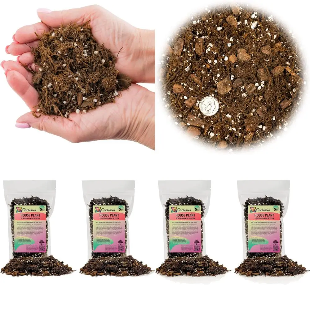 10 Quart Potting Mix for Indoor Plants - Fern, New Zealand Bark, Perlite | Ideal for Pothos, Spider Plants, Monstera, Philodendr
10 Quart Potting Mix for Indoor Plants - Fern, New Zealand Bark, Perlite | Ideal for Pothos, Spider Plants, Monstera, Philodendr