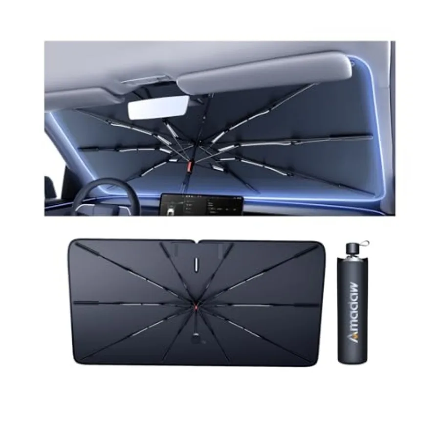 Car Windshield Sun Shade Umbrella for Sedans, SUVs and Trucks, Fit for Tesla, Lexus, Subaru andMore, Keeps Car Cool, Easy Stora
Car Windshield Sun Shade Umbrella for Sedans, SUVs and Trucks, Fit for Tesla, Lexus, Subaru andMore, Keeps Car Cool, Easy Stora