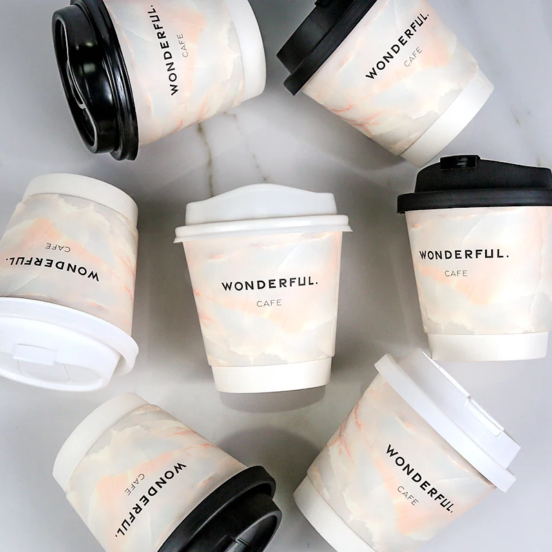25 sets Thick double paper disposable coffee cup 280ml small drink packaging party birthday wedding decoration tea cup with lid
25 sets Thick double paper disposable coffee cup 280ml small drink packaging party birthday wedding decoration tea cup with lid