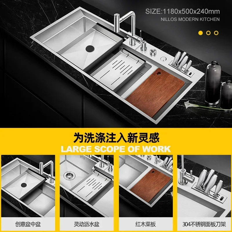 Handmade Stepped Multifunctional large Kitchen vegetable basin Single sink
Handmade Stepped Multifunctional large Kitchen vegetable basin Single sink