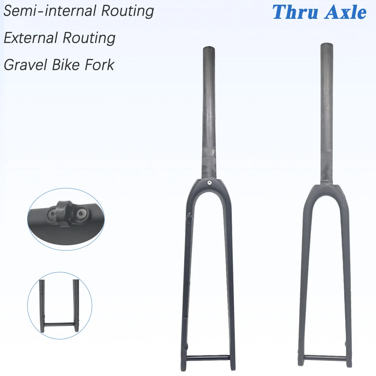 ASIACOM Gravel Bike Front Fork with Thru Axle, Semi-internal routing external routing ,Taper/Straight,V/DISC Brake
ASIACOM Gravel Bike Front Fork with Thru Axle, Semi-internal routing external routing ,Taper/Straight,V/DISC Brake