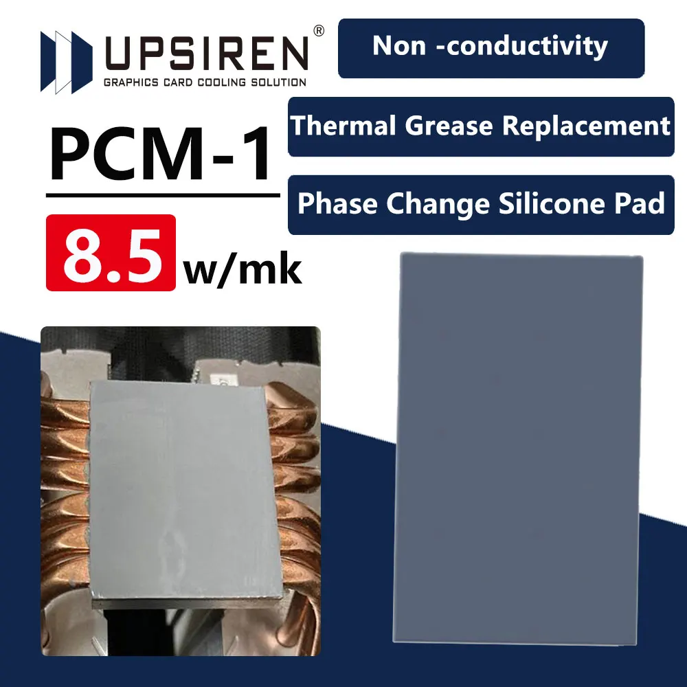 UPSIREN PCM-1 сменная термопаста PCM Pad, твердая силиконовая смазка с изменением фазы, силиконовая паста 80x80 P cm термопрокла
UPSIREN PCM-1 сменная термопаста PCM Pad, твердая силиконовая смазка с изменением фазы, силиконовая паста 80x80 P cm термопрокла