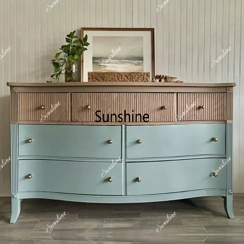 French retro solid wood dining side cabinet home living room entrance bedroom storage
French retro solid wood dining side cabinet home living room entrance bedroom storage