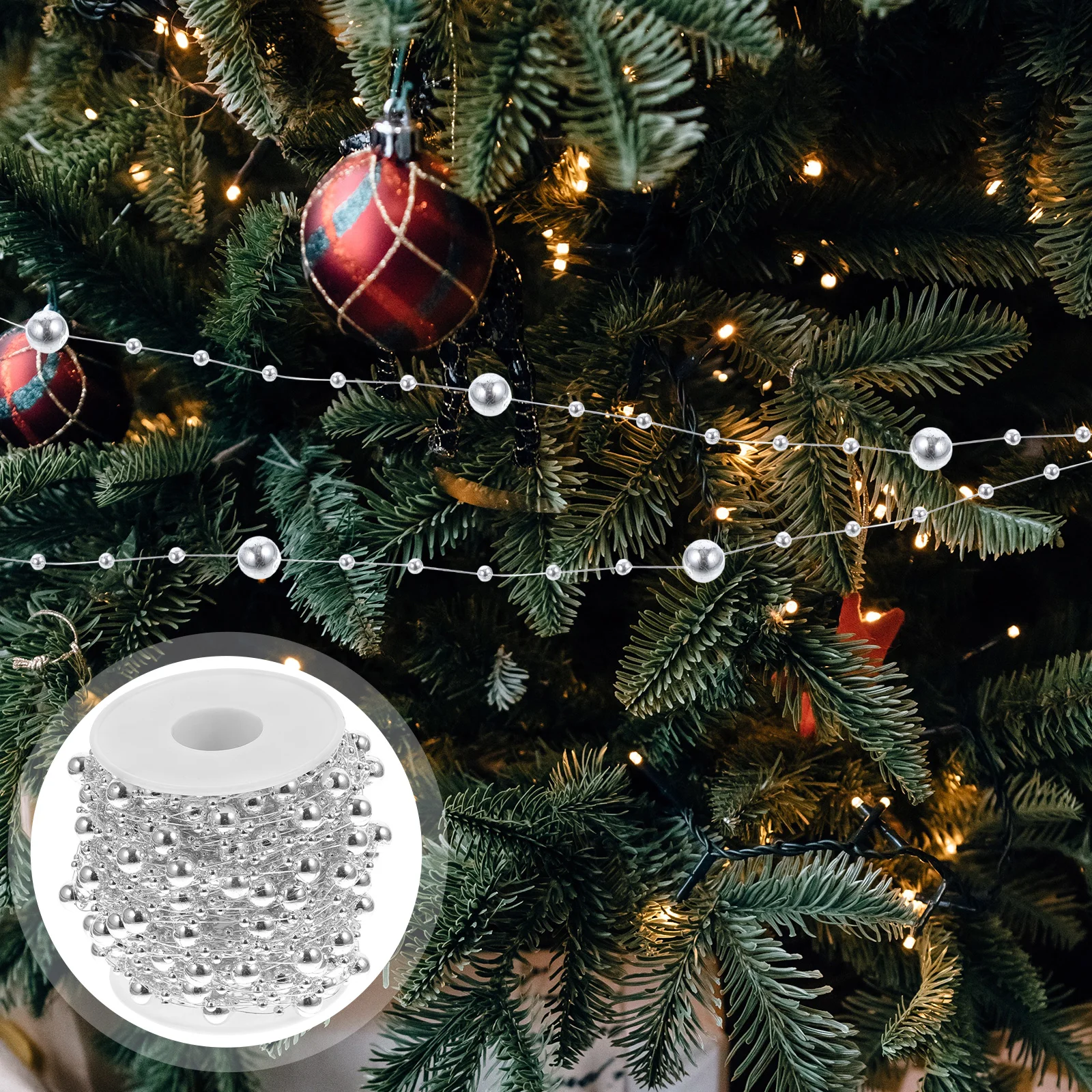 Fishing Line Bead Chain Christmas Beads Garland Pearl Crafts Faux Strands Plastic Tree DIY Jewelry
Fishing Line Bead Chain Christmas Beads Garland Pearl Crafts Faux Strands Plastic Tree DIY Jewelry